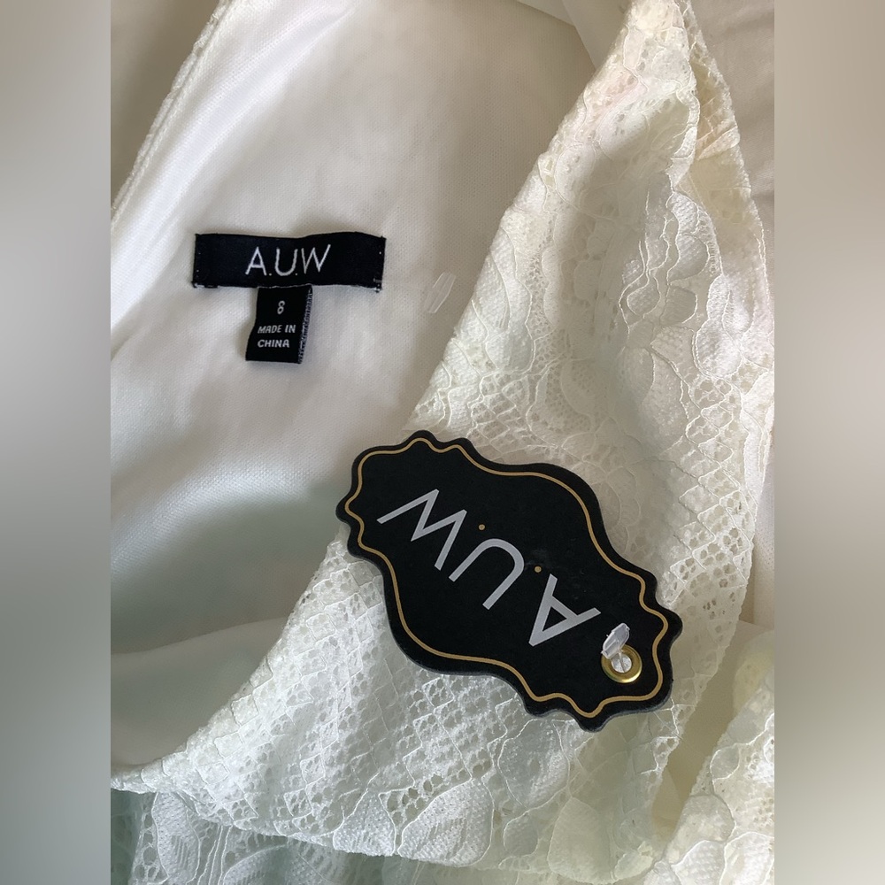 AUW White Lace Midi Dress - Picture 7 of 11